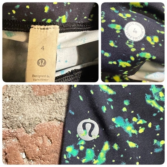 Lululemon Size 4 Base Pace HR Tight 25” Sparks Fly Multi SXFY Nulux Pant Run - Picture 9 of 14